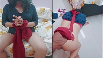 कामवाली बाई को हाथ बांध के रखैल बनाकर सारे दिन चोदा