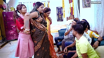Desi Milf Instructs Her Inexperienced Stepdaughter In The Art Of Desi-style Gangbang Fucking For The First Time