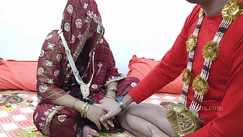 Virgin Bride’s First Wild Ride With Her Husband – Moaning In Hindi As He Pounds Her Tight Pussy