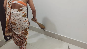 Submissive Indian Maid Pleasuring Her Master During Household Duties