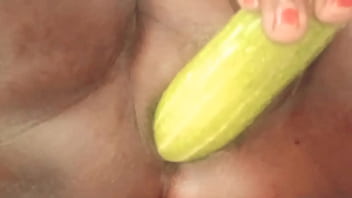 Fresh Village Maiden Stuffing Her Wet Cunt With A Thick Vegetable