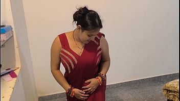 Tharak Bhara Non-stop Chudai Ki Raat, Laal Saree Mein Uchalte Hue Badan