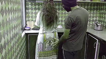 Desi Bhabhi Gets Railed In The Kitchen While Cooking, Moaning In Hindi