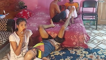 Desi Young College Foursome: Hanif And Popy Khatun, Mst Sumona And Manik Mia’s Wild Orgy